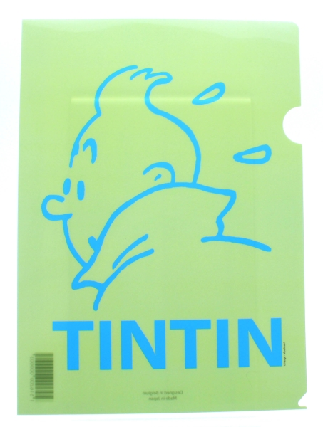 Tim und Struppi Dokumentenhülle DIN-A4 Format, Motiv "TIM Silhouette", grüner Hintergrund von Moulinsart